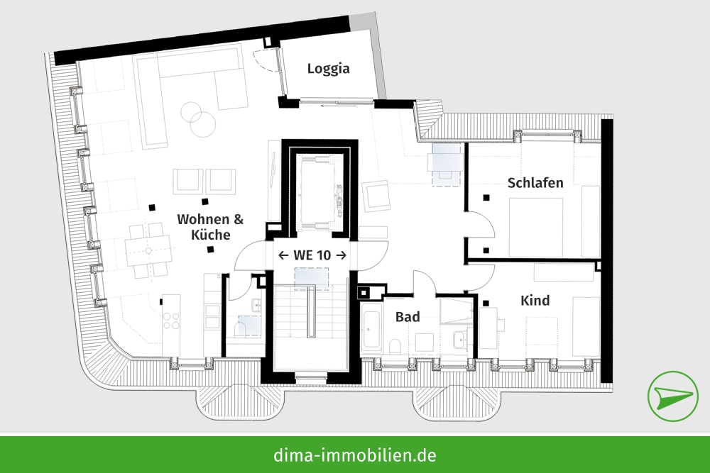 WE 10 im Dachgeschoss