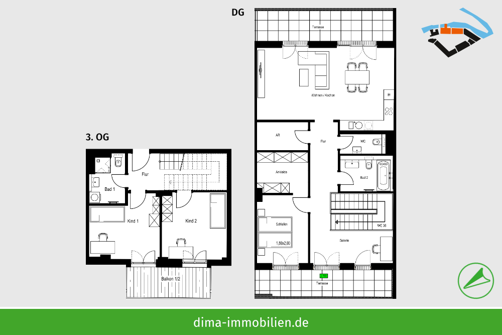 WE 1.36 im 3. OG + DG