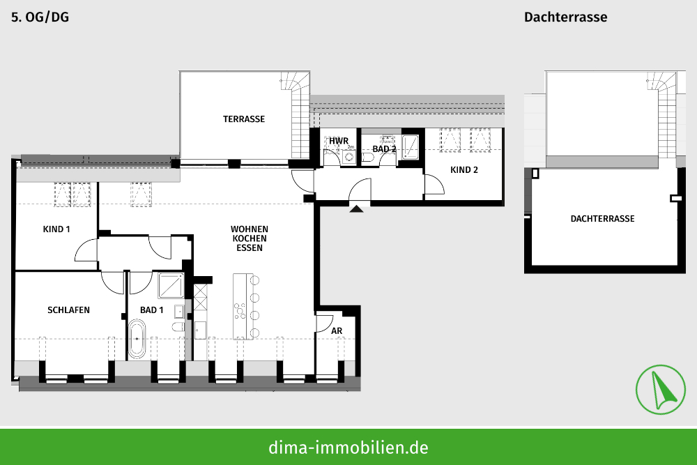 WE 48 im Dachgeschoss